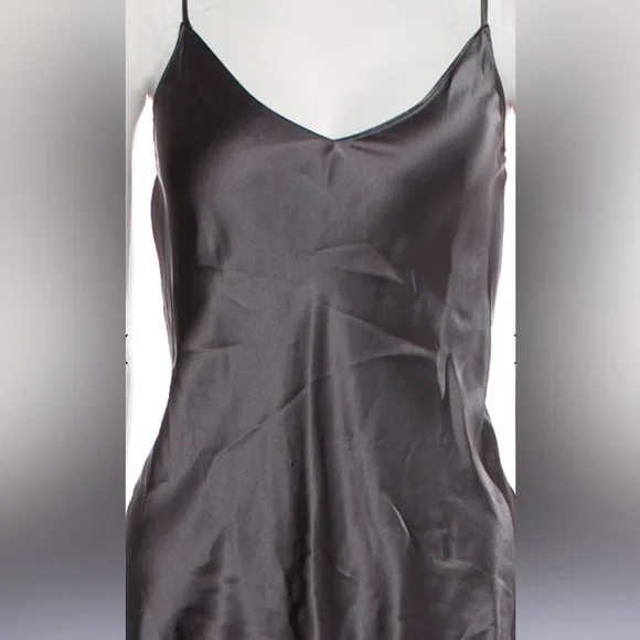 Sablyn Gloria dark silvery grey silk tank top. - Picture 3 of 8